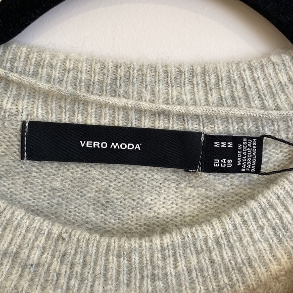 NWT Vero Moda Light Grey Riley Pullover - Picture 3 of 12